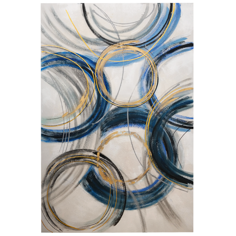 OIL PAINTING - BLUE CIRCLES