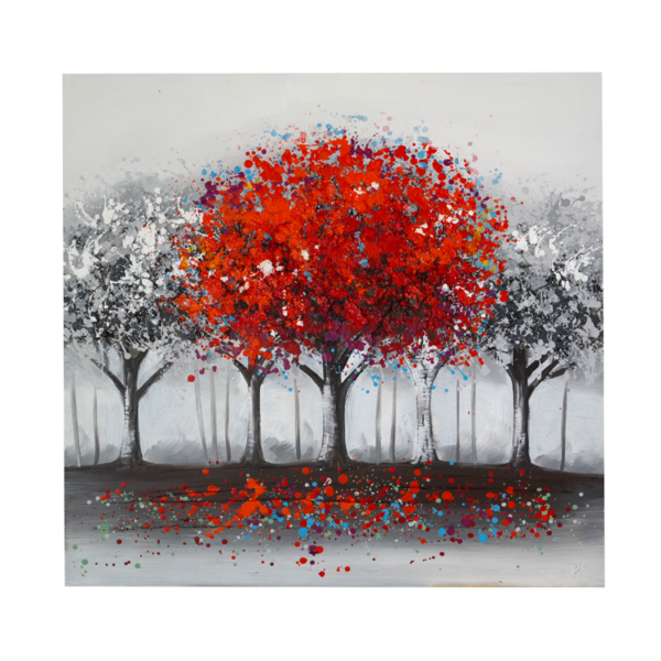 OIL PAINTING - RED TREE