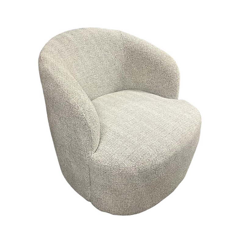 Kenzo Swivel Tub Chair - 2 Tone Light Grey