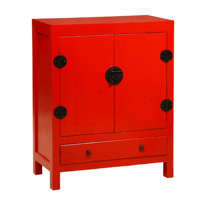 Beijing Storage Cabinet – Red Antique