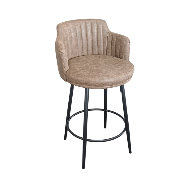 Archie 65cm Swivel Bar Chair - Buffalo