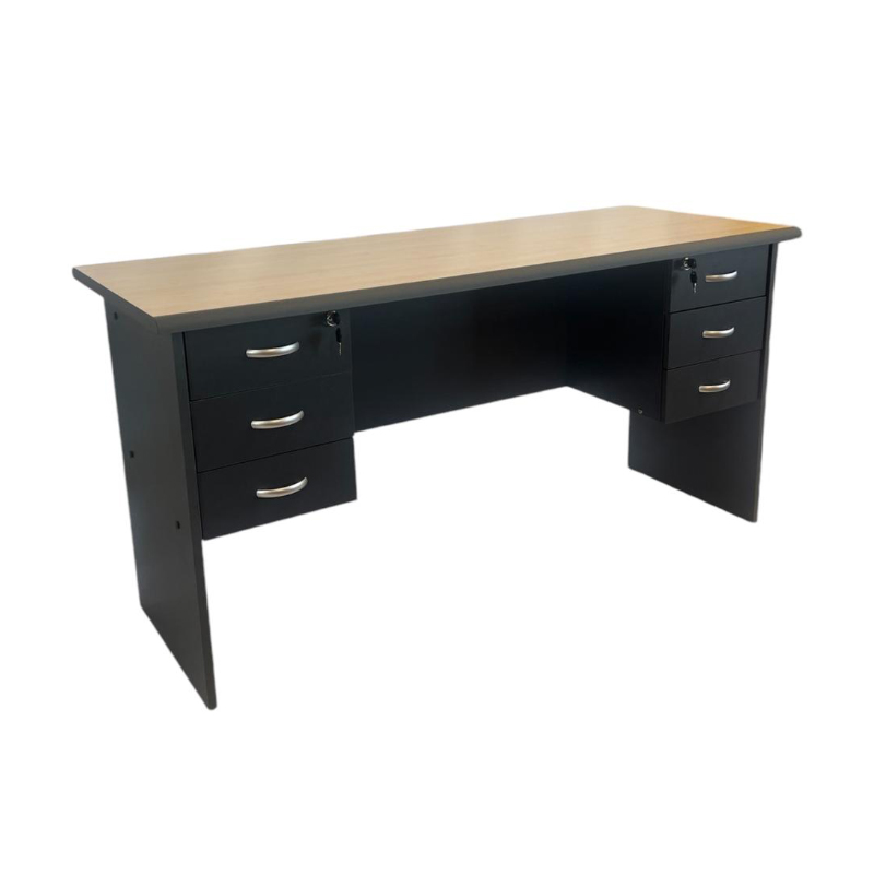 1.5m Student Writing Desk with Double Drawers